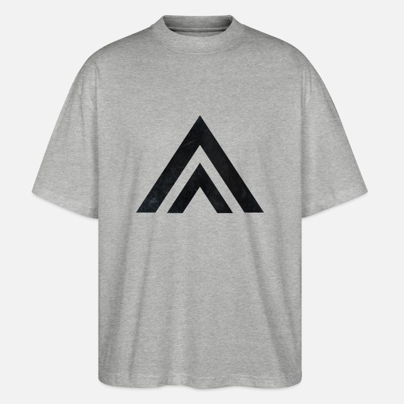 Geometrische Berge - Stanley/Stella Oversized Unisex Bio T-Shirt Blaster 2.0 - Grau meliert