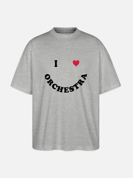 Orchestra - Stanley/Stella Oversized Unisex Organic T-shirt Blaster 2.0 - heather grey