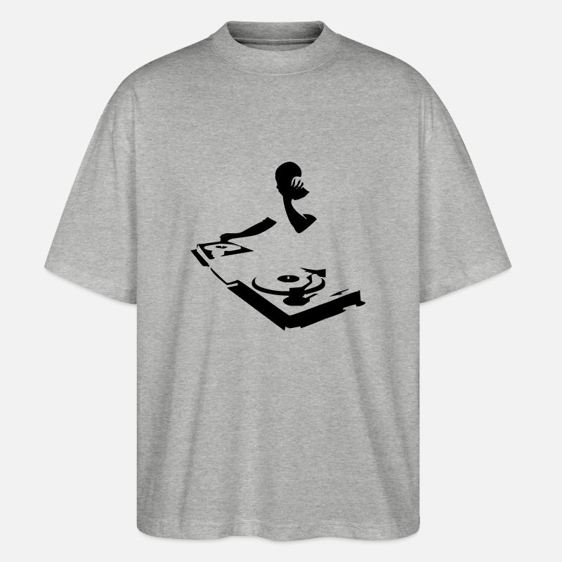 DJ - Stanley/Stella Oversized Unisex Bio T-Shirt Blaster 2.0 - Grau meliert