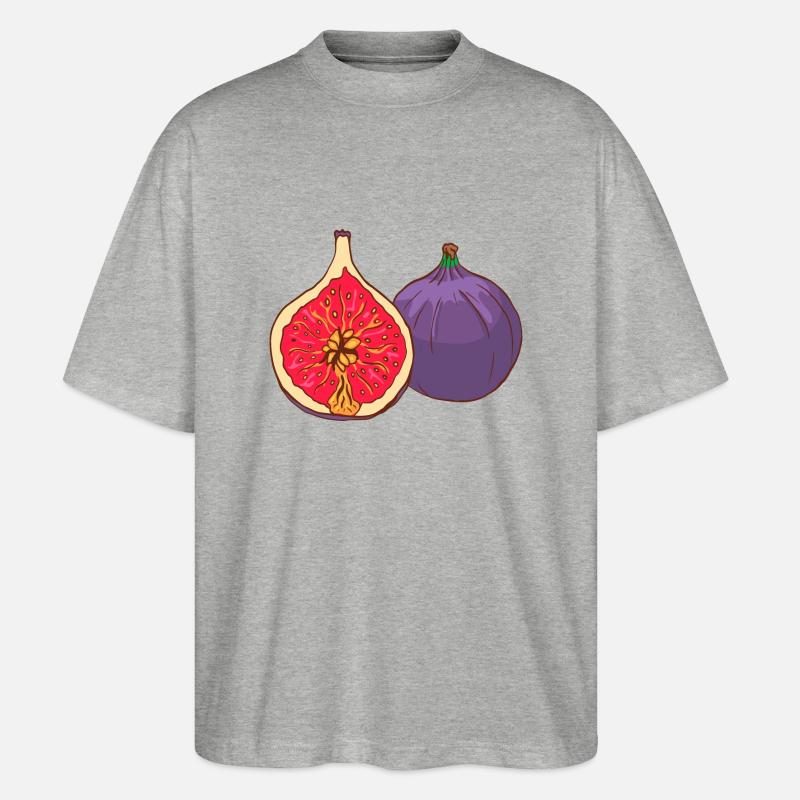 Echte Feigen - Stanley/Stella Oversized Unisex Bio T-Shirt Blaster 2.0 - Grau meliert