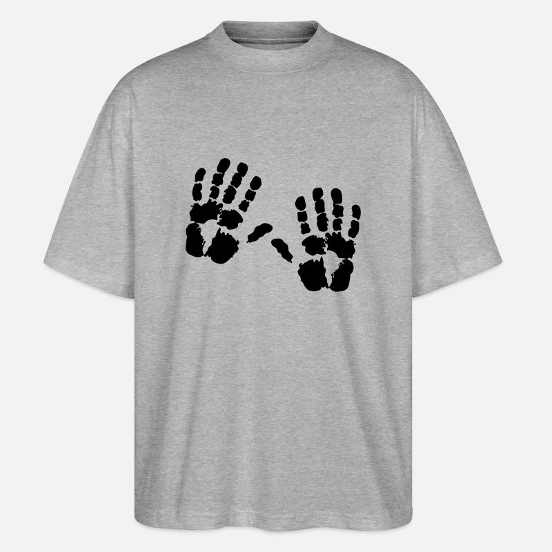 Don't touch me - Stanley/Stella Oversized Unisex Bio T-Shirt Blaster 2.0 - Grau meliert