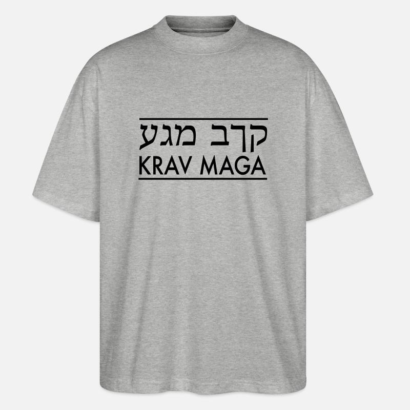Krav Maga - Stanley/Stella Oversized Unisex Bio T-Shirt Blaster 2.0 - Grau meliert