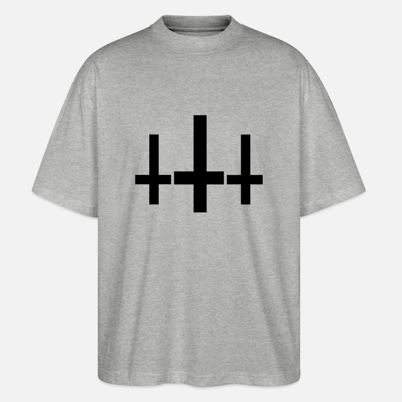 Kreuz - Stanley/Stella Oversized Unisex Bio T-Shirt Blaster 2.0 - Grau meliert