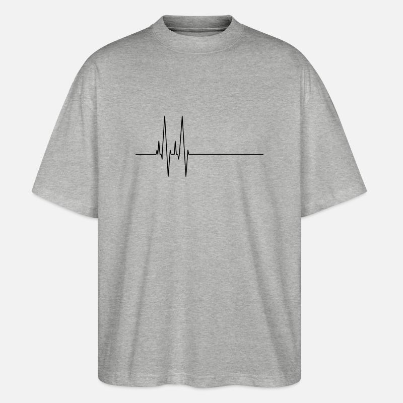 puls beep - Stanley/Stella Oversized Unisex Bio T-Shirt Blaster 2.0 - Grau meliert