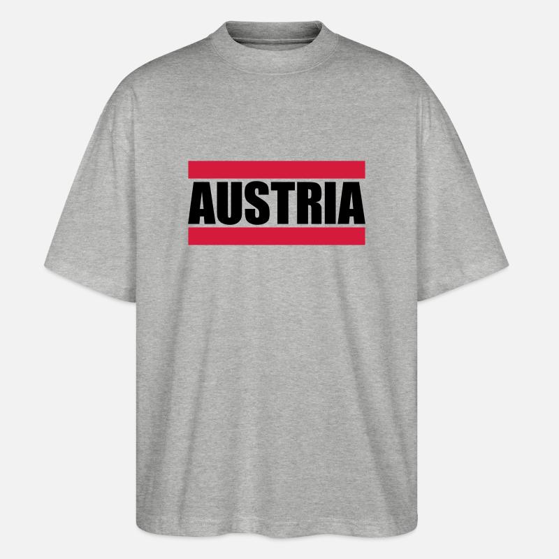 Cool Austria Design - Stanley/Stella Oversized Unisex Bio T-Shirt Blaster 2.0 - Grau meliert