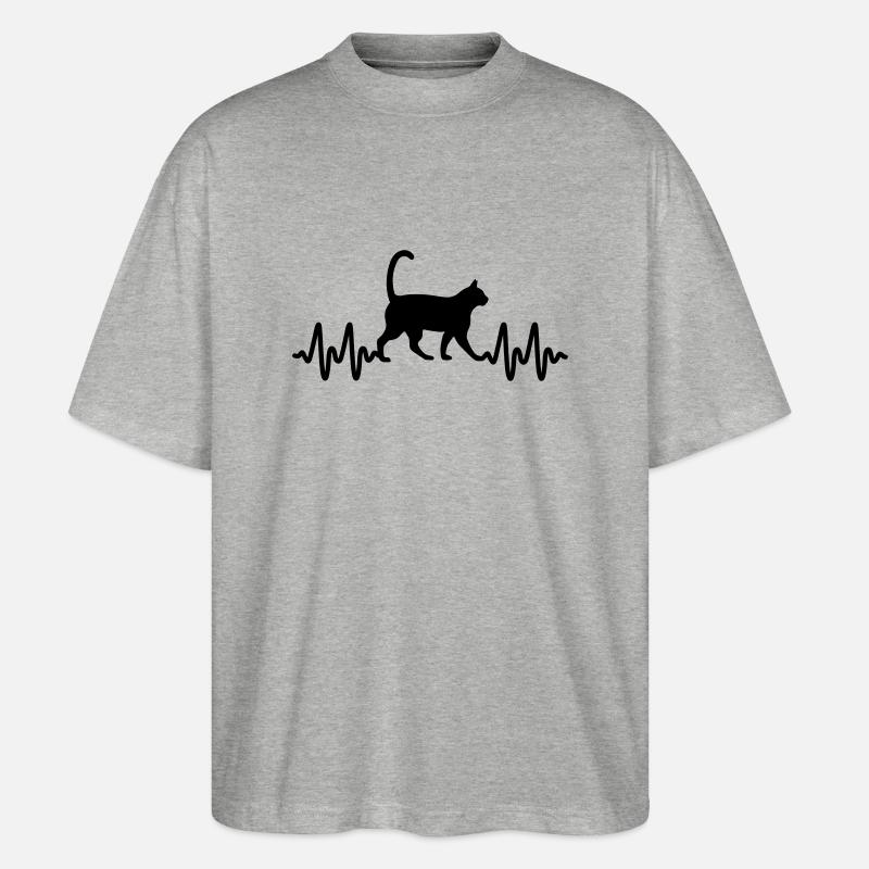 cats - Stanley/Stella Oversized Unisex Bio T-Shirt Blaster 2.0 - Grau meliert