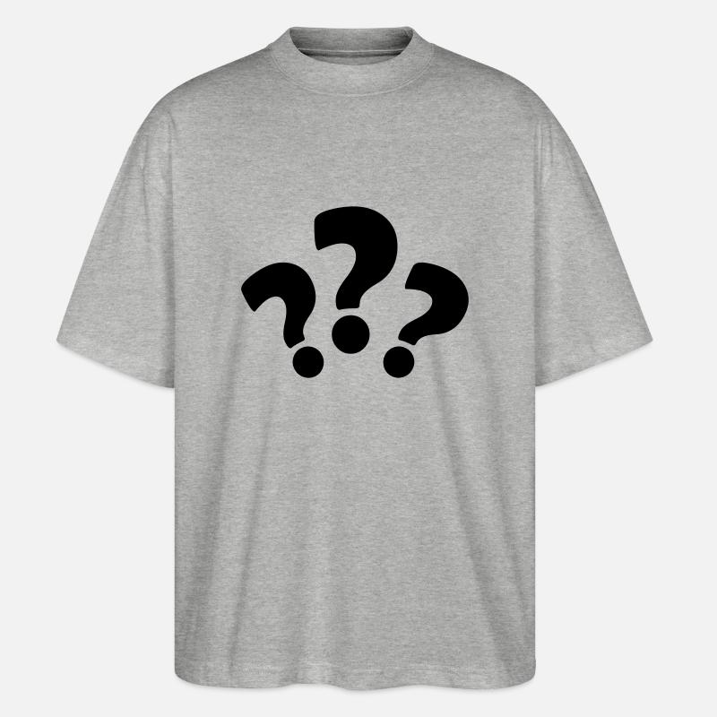 fragezeichen_2 - Stanley/Stella Oversized Unisex Bio T-Shirt Blaster 2.0 - Grau meliert