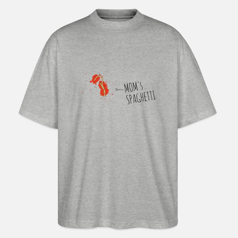 Mom's Spaghetti - Stanley/Stella Oversized Unisex Bio T-Shirt Blaster 2.0 - Grau meliert