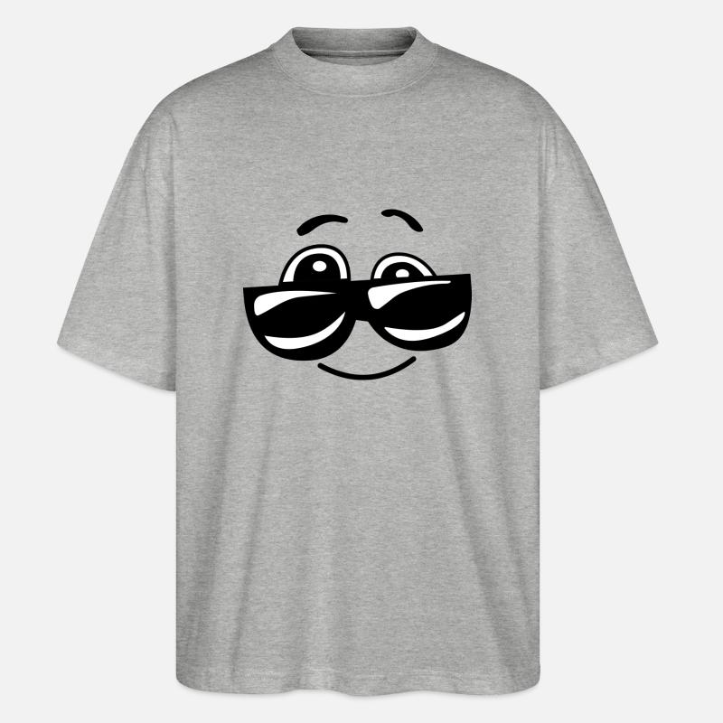 Smiley - Stanley/Stella Oversized Unisex Bio T-Shirt Blaster 2.0 - Grau meliert