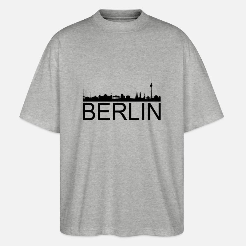 Skyline Berlin - Stanley/Stella Oversized Unisex Bio T-Shirt Blaster 2.0 - Grau meliert
