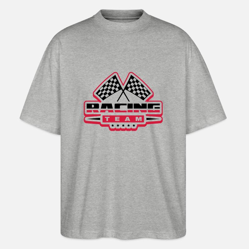 racing_team_ro2 - Stanley/Stella Oversized Unisex Bio T-Shirt Blaster 2.0 - Grau meliert