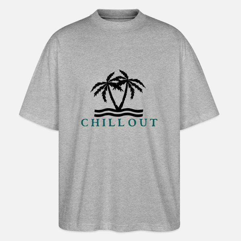 chill_out_vec_2 de - Stanley/Stella Oversized Unisex Bio T-Shirt Blaster 2.0 - Grau meliert