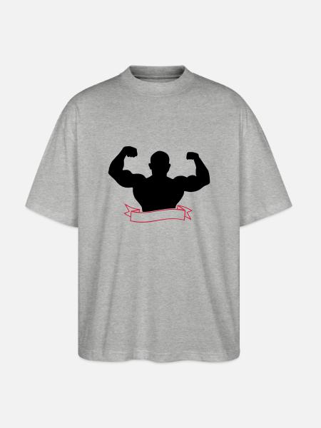 Bodybuilder - T-shirt bio Blaster 2.0 coupe oversize Stanley/Stella Unisexe - gris chiné