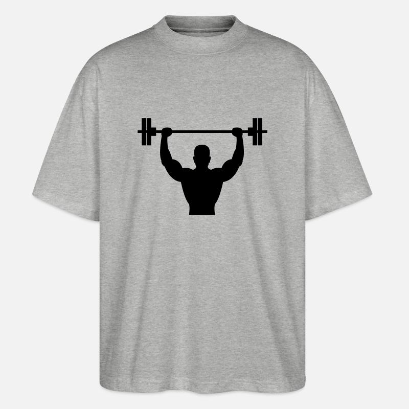 bodybuilder - Stanley/Stella Oversized Unisex Bio T-Shirt Blaster 2.0 - Grau meliert
