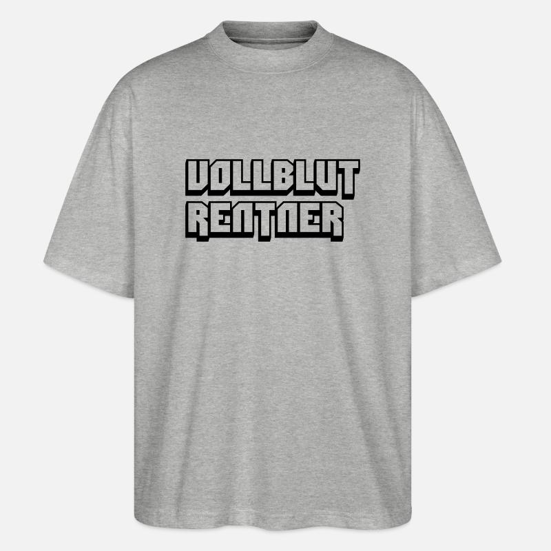 vollblut rentner - Stanley/Stella Oversized Unisex Bio T-Shirt Blaster 2.0 - Grau meliert