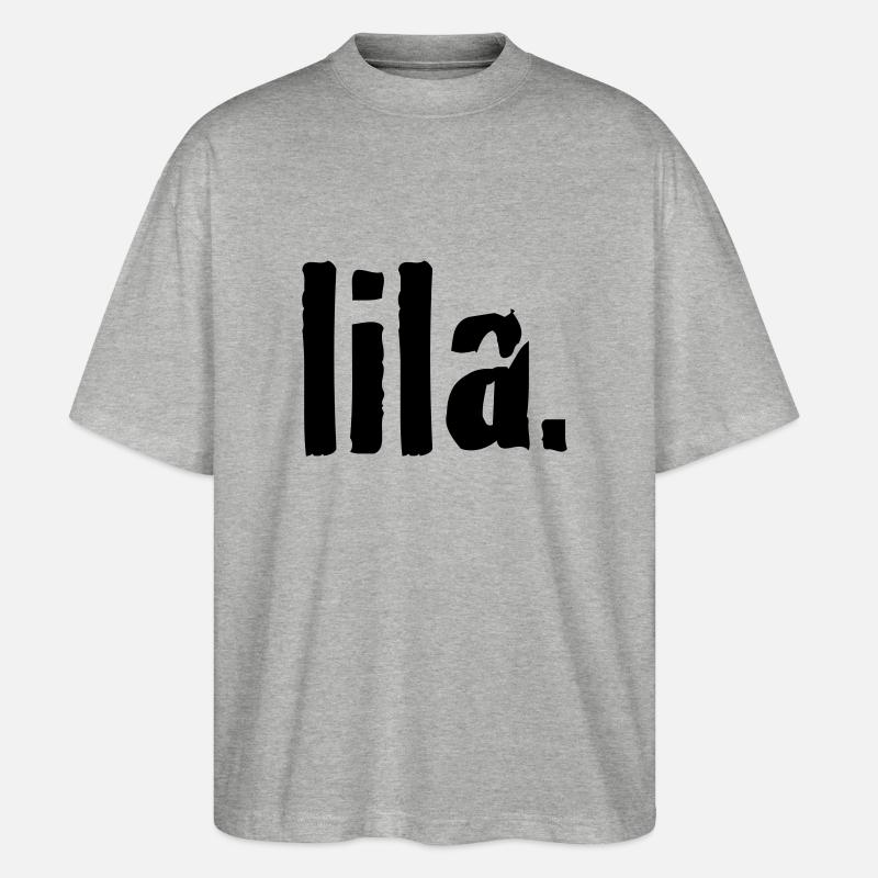 lila - Stanley/Stella Oversized Unisex Bio T-Shirt Blaster 2.0 - Grau meliert