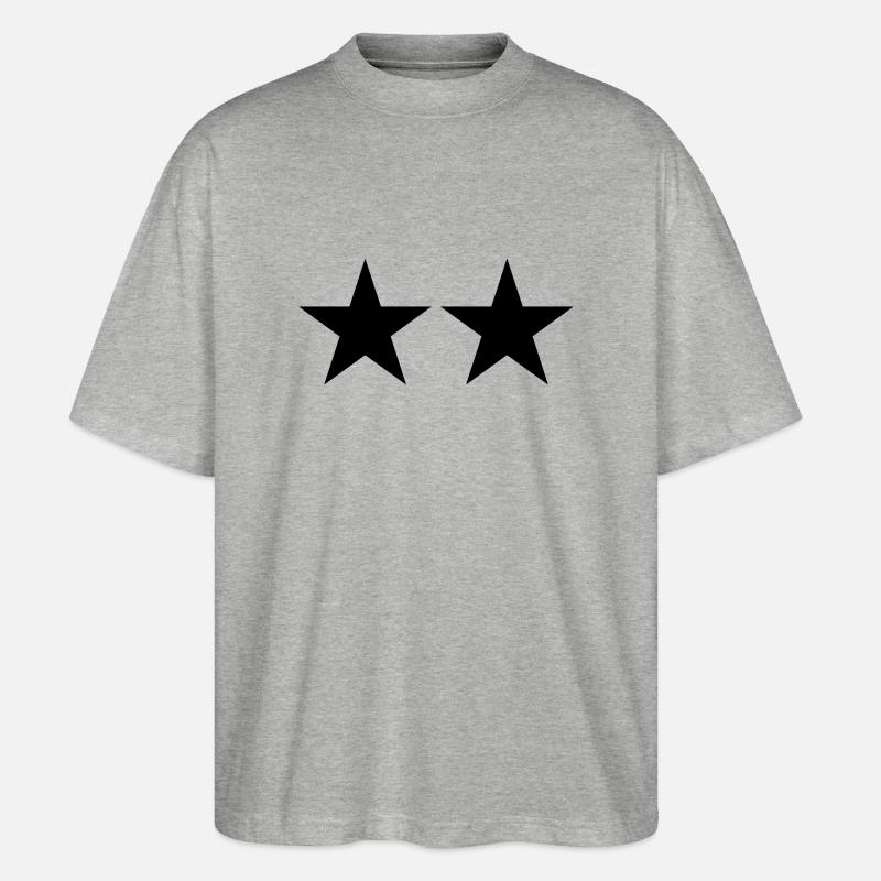 Stern (Vektor) - Stanley/Stella Oversized Unisex Bio T-Shirt Blaster 2.0 - Grau meliert