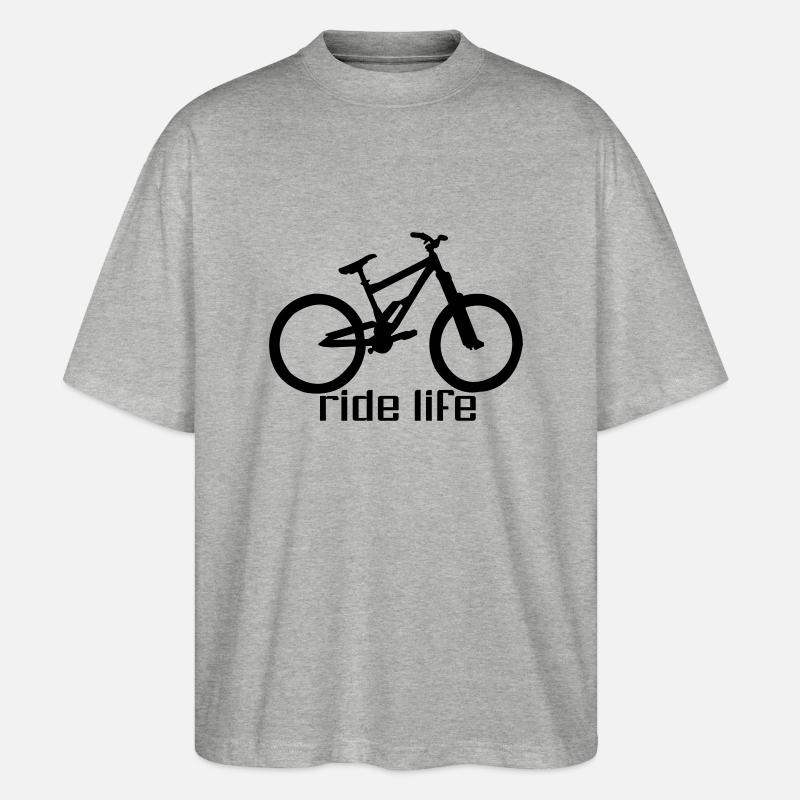MTB Ridelife - Stanley/Stella Oversized Unisex Bio T-Shirt Blaster 2.0 - Grau meliert