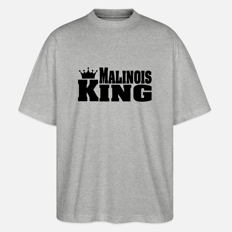 MALINOIS KING - Stanley/Stella Oversized Unisex Bio T-Shirt Blaster 2.0 - Grau meliert
