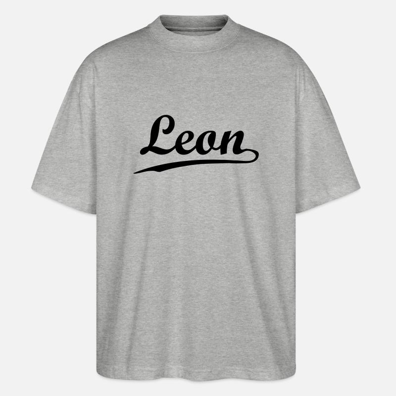 leon - Ekologisk Oversized T-shirt Unisex Stanley/Stella Blaster 2.0 - gråmelerad