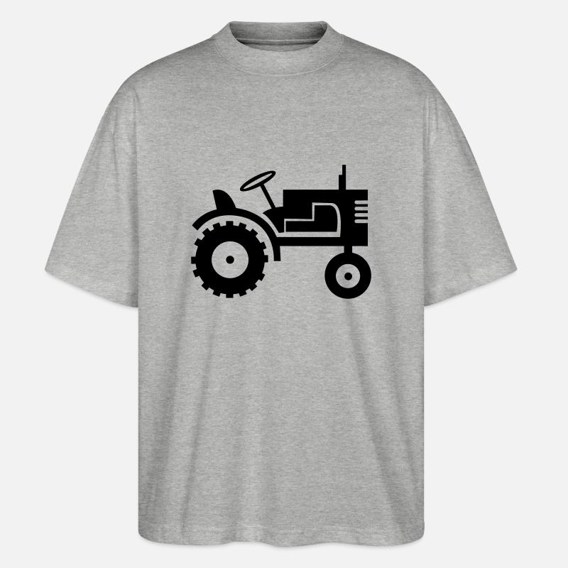 traktor_01 - Stanley/Stella Oversized Unisex Bio T-Shirt Blaster 2.0 - Grau meliert