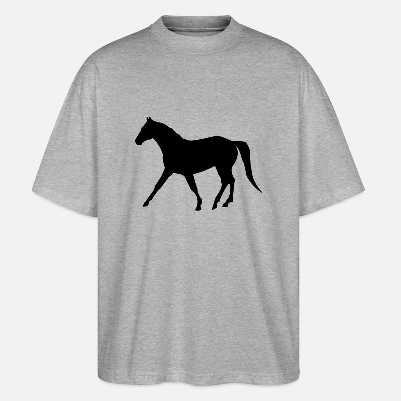 pferd - Stanley/Stella Oversized Unisex Bio T-Shirt Blaster 2.0 - Grau meliert