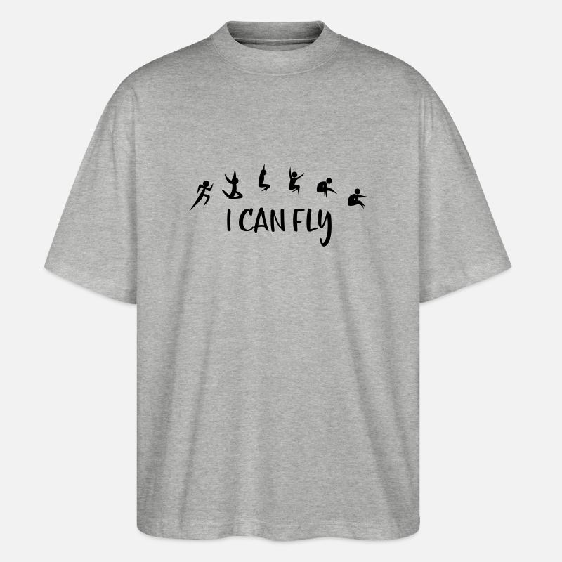 Weitsprung - Stanley/Stella Oversized Unisex Bio T-Shirt Blaster 2.0 - Grau meliert