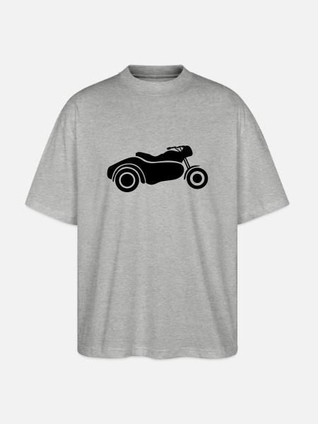 Beiwagen - Stanley/Stella Oversized Unisex Bio T-Shirt Blaster 2.0 - Grau meliert