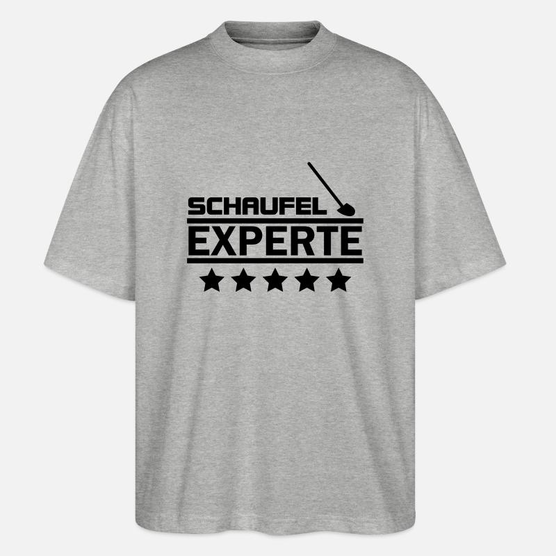 schaufel experte - Stanley/Stella Oversized Unisex Bio T-Shirt Blaster 2.0 - Grau meliert