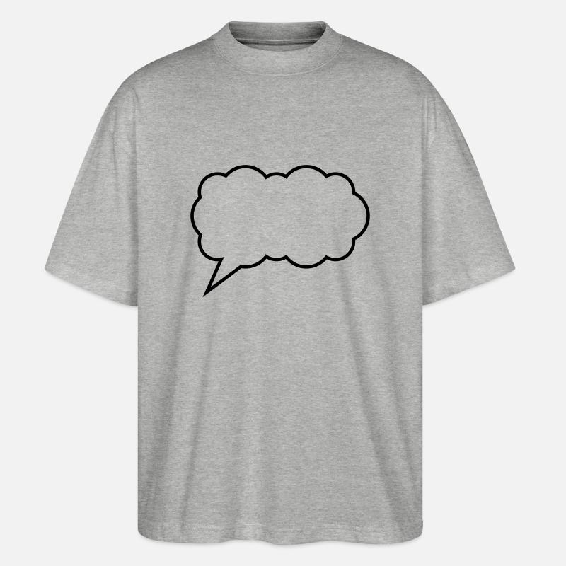 cloud bubble - Stanley/Stella Oversized Unisex Organic T-shirt Blaster 2.0 - heather grey
