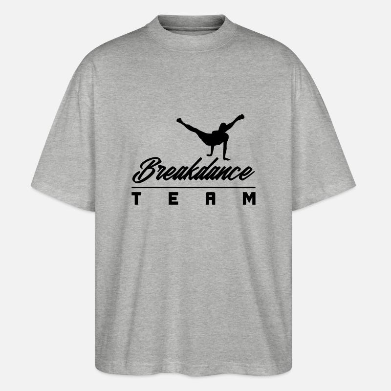 breakdancer bboy team - Stanley/Stella Oversized Unisex Bio T-Shirt Blaster 2.0 - Grau meliert