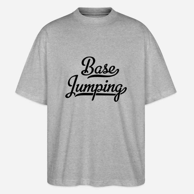 Base Jumping - Stanley/Stella Oversized Unisex Bio T-Shirt Blaster 2.0 - Grau meliert