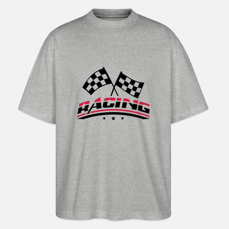 racing_di2 - Stanley/Stella Oversized Unisex Bio T-Shirt Blaster 2.0 - Grau meliert