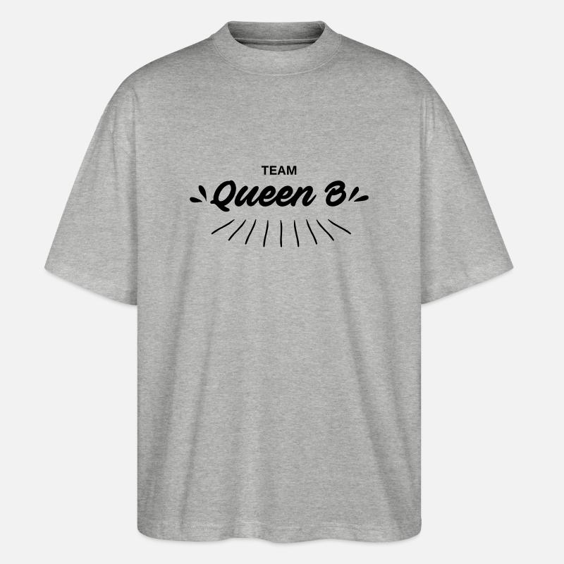 Team Queen B - Stanley/Stella Oversized Unisex Bio T-Shirt Blaster 2.0 - Grau meliert