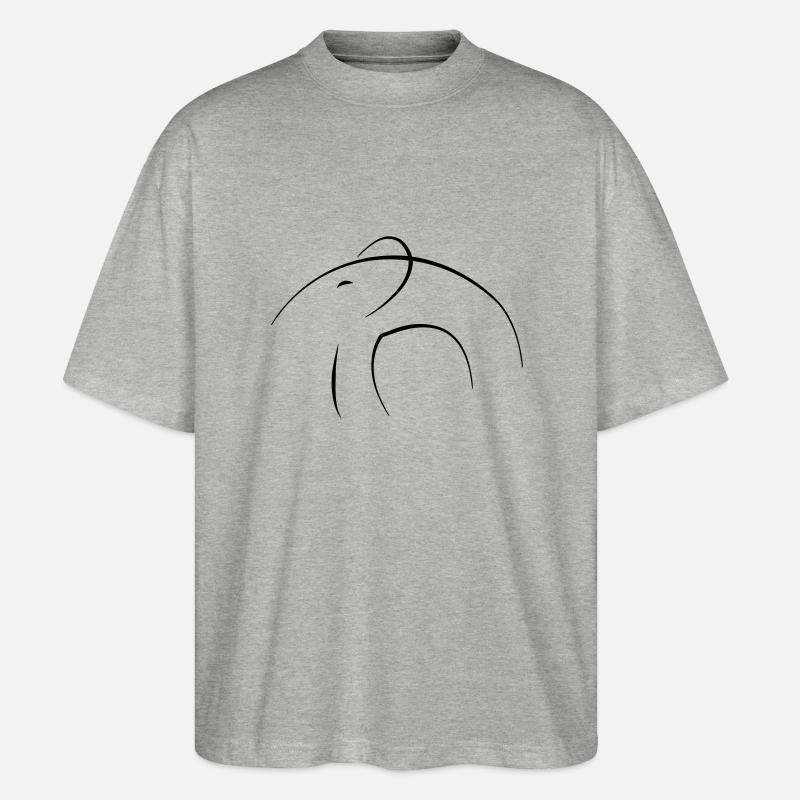 Elefant - Stanley/Stella Oversized Unisex Bio T-Shirt Blaster 2.0 - Grau meliert