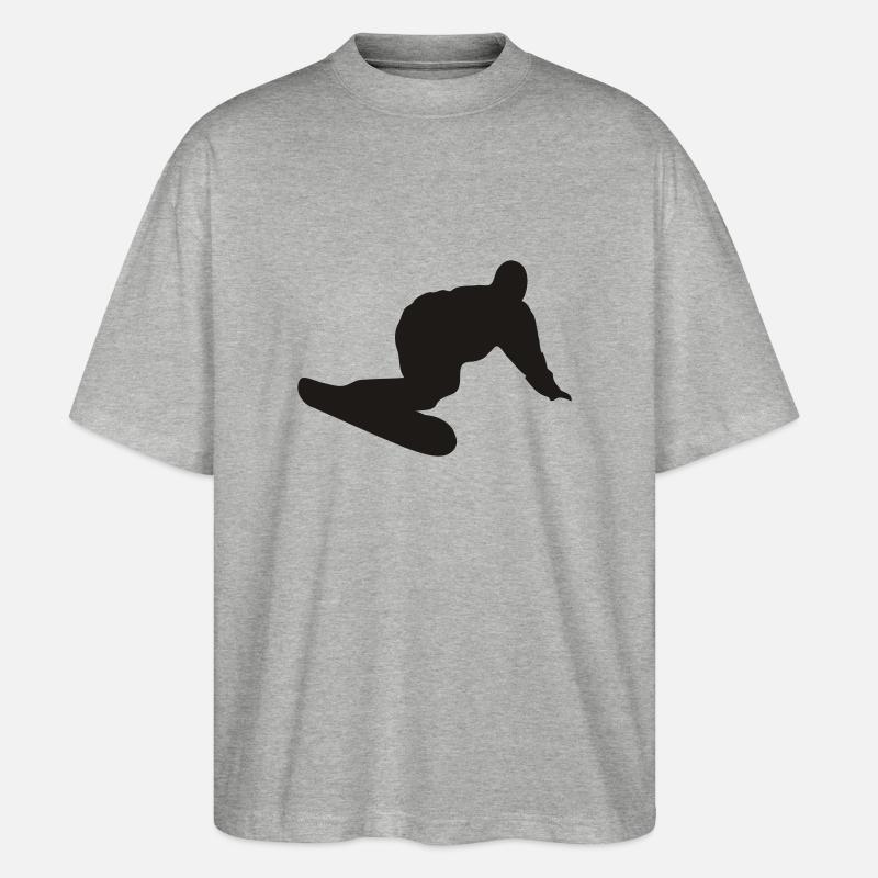 Snowboarder - Snowboard - Stanley/Stella Oversized Unisex Bio T-Shirt Blaster 2.0 - Grau meliert