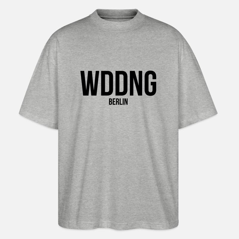 WEDDING BERLIN - Stanley/Stella Oversized Unisex Bio T-Shirt Blaster 2.0 - Grau meliert