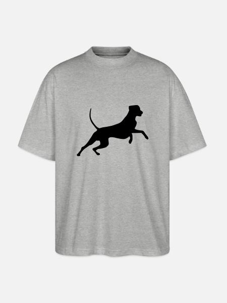 rhodesian_ridgeback_cb - Stanley/Stella Oversized Unisex Organic T-shirt Blaster 2.0 - heather grey
