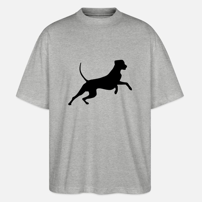 rhodesian_ridgeback_cb - Stanley/Stella Oversized Unisex Bio T-Shirt Blaster 2.0 - Grau meliert
