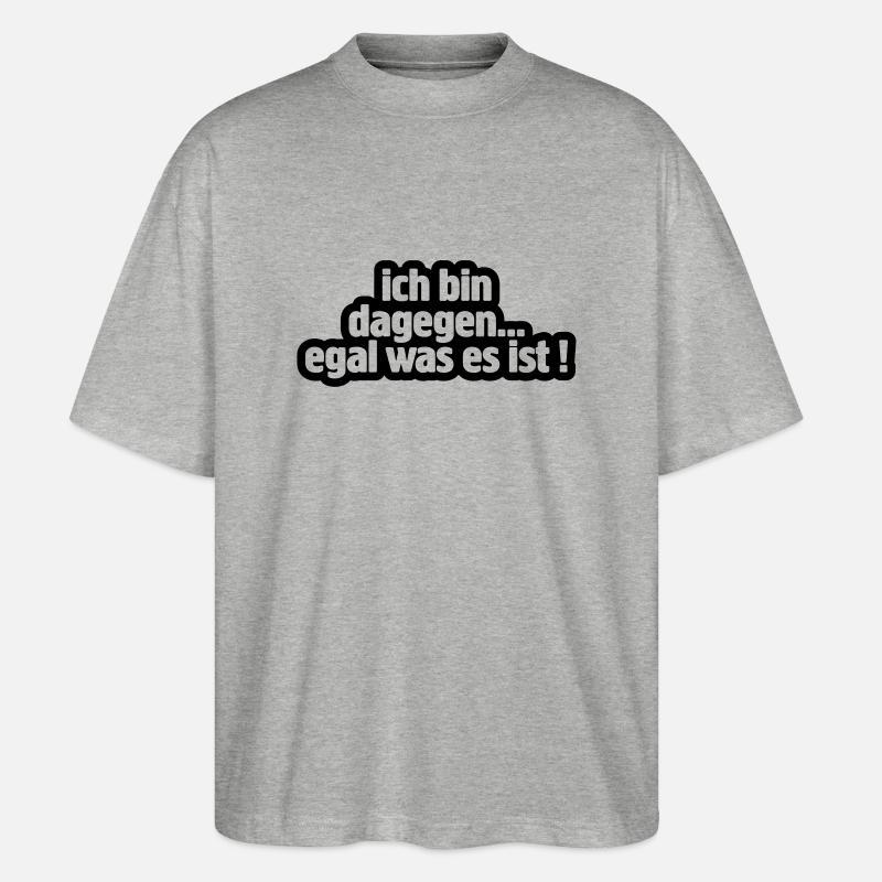 dagegen - Stanley/Stella Oversized Unisex Bio T-Shirt Blaster 2.0 - Grau meliert