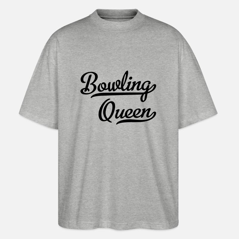 Bowling Queen - Stanley/Stella Oversized Unisex Bio T-Shirt Blaster 2.0 - Grau meliert