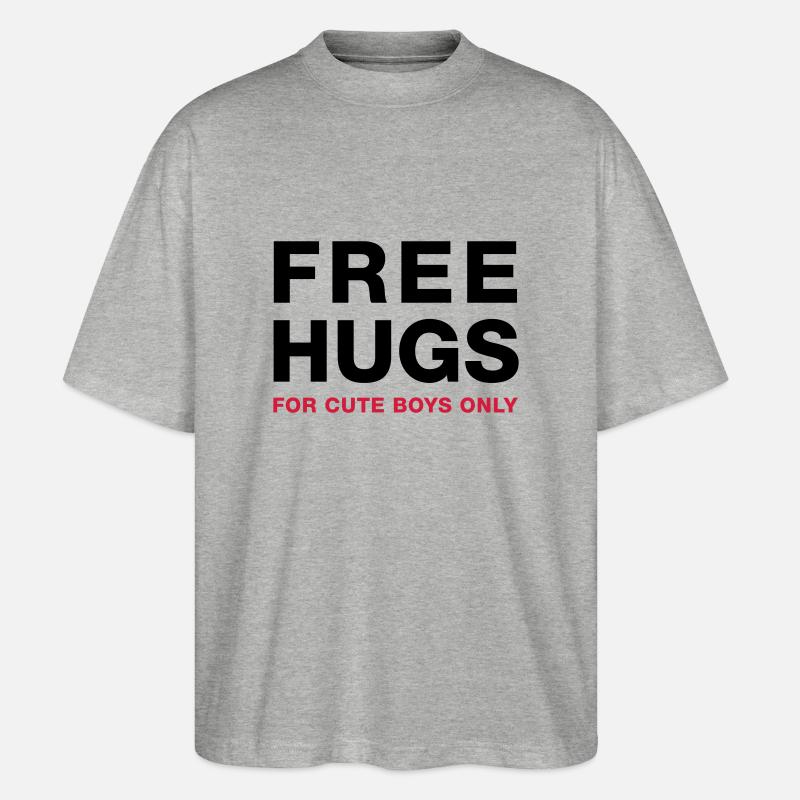 freehugsboys - Stanley/Stella Oversized Unisex Organic T-shirt Blaster 2.0 - heather grey