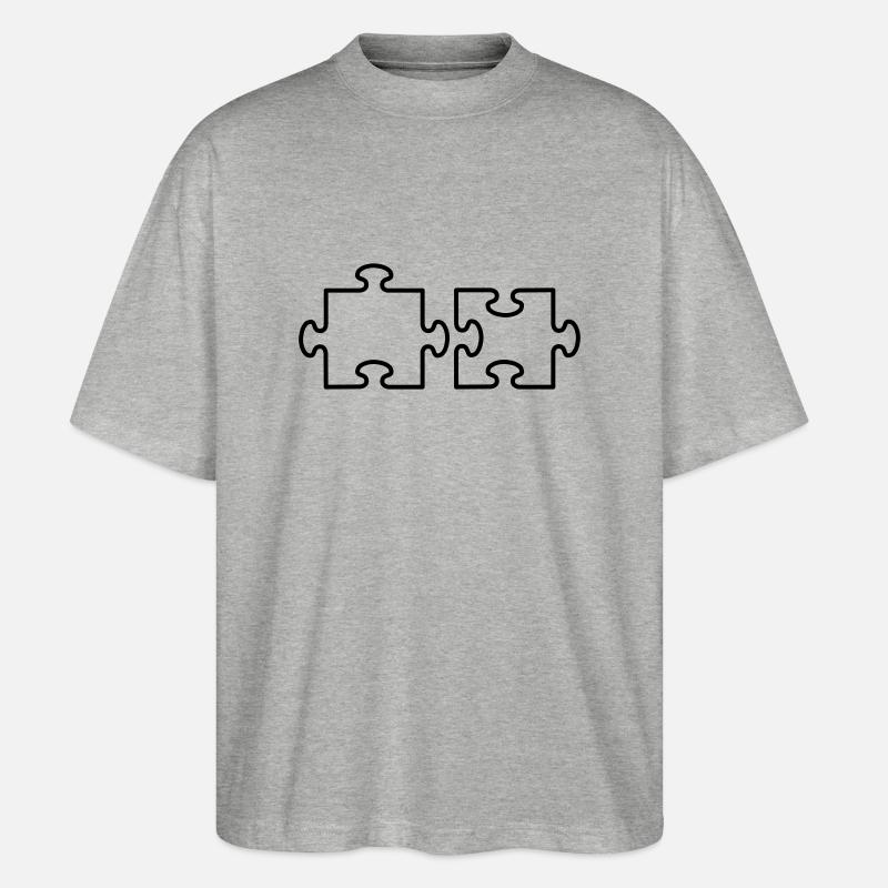 2 Puzzle Teile - T-shirt bio Blaster 2.0 coupe oversize Stanley/Stella Unisexe - gris chiné