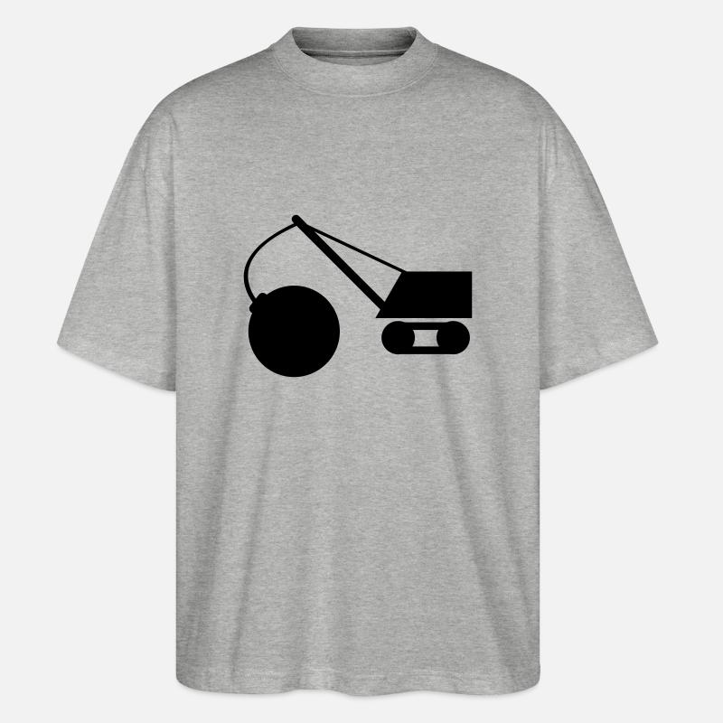 abrissbirne_1c - Stanley/Stella Oversized Unisex Bio T-Shirt Blaster 2.0 - Grau meliert