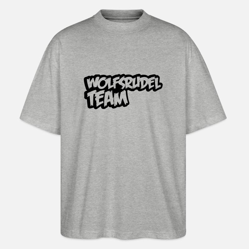 wolfsrudel_team - Stanley/Stella Oversized Unisex Bio T-Shirt Blaster 2.0 - Grau meliert