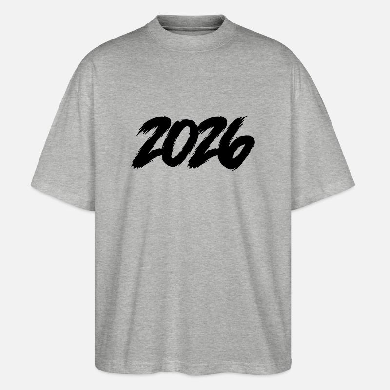 2026 - Stanley/Stella Oversized Unisex Bio T-Shirt Blaster 2.0 - Grau meliert