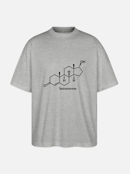 Testosterone - Stanley/Stella Oversized Unisex Organic T-shirt Blaster 2.0 - heather grey
