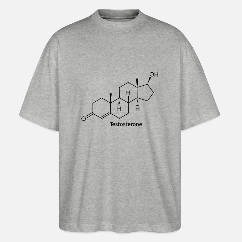 Testosterone - Stanley/Stella Oversized Unisex Organic T-shirt Blaster 2.0 - heather grey