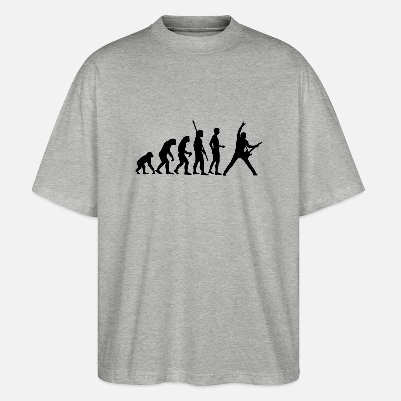 evolution_guitar_b - T-shirt bio Blaster 2.0 coupe oversize Stanley/Stella Unisexe - gris chiné