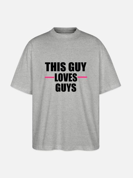 gay pride - Stanley/Stella Oversized Unisex Organic T-shirt Blaster 2.0 - heather grey